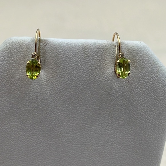14K Jewelry - 14K solid gold earrings with Beautiful Peridot stones.
